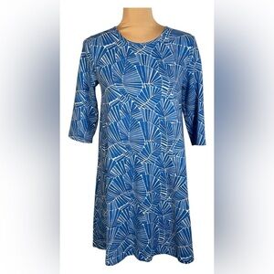 Vineyard Vines Blue Geometric Pattern‎ Dress